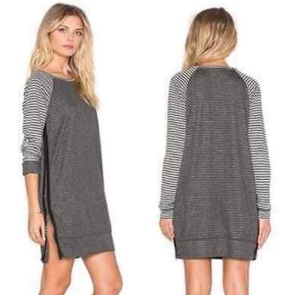 Sundry Striped Gray Casual Dress